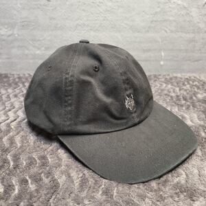 Greyson Hat Cap Strap Back Mens One Size Black Fox Embroidered Cotton Twill